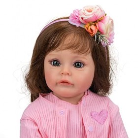 Poupées Reborn Réalistes en Silicone, Corps Complet, 22 Pouces, 55 Cm, Anatomiquement Correcte, Poupée De Bébé Réaliste Qui A