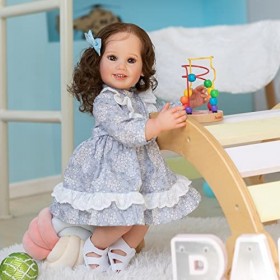 Poupées Reborn en Silicone, Corps Complet, 22 Pouces, Poupée Réaliste Qui Ressemble À De Vraies Filles Renaîtes Anatomiquemen