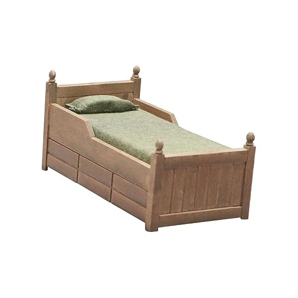 Abaodam 5 Pcs Maison De Poupée Antique Lit Maison De Poupée Lit 1 12 Échelle Maison De Poupée Chambre Meubles Maison De Poupé