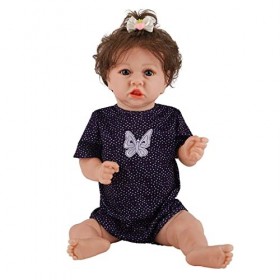 Réaliste 22 Pouces Reborn bébé poupées Fille Fait à la Main en Silicone Doux/Tissu Beau Bambin Nouveau-né Anniversaire Jouet 