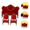 TOYANDONA 15 Pcs Cuisine Décoration Bricolage Accessoires Miniature Vivid Chaise Rouge Modèle De Simulation Coussin Poupée Me