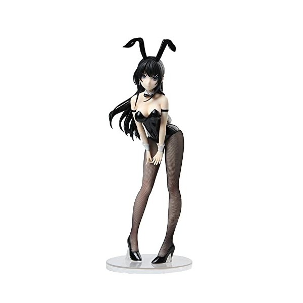 NATSYSTEMS Figurine Ecchi -Mai Sakurajima- Bunny Ver. Figurine complète 1/4 Chiffre danime Vêtements Amovibles Statues Jouet