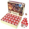 Calendrier de lAvent 2023 - Puzzle de Noël - 1008 pièces - Calendrier de lAvent - 24 boîtes de puzzles - Compte à rebours j