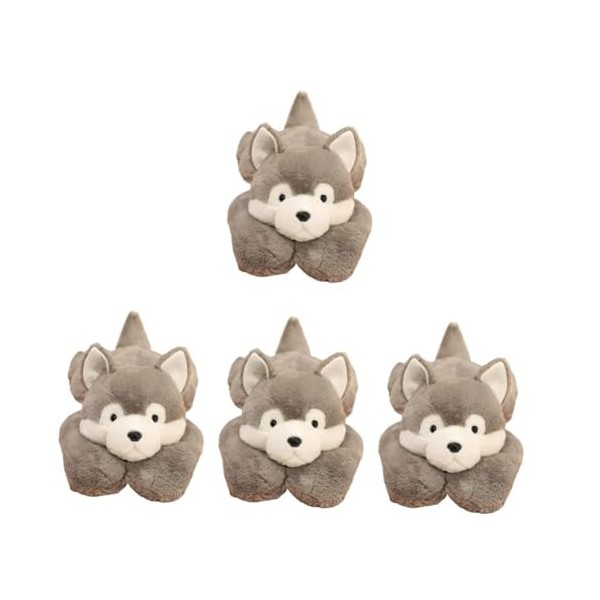 ibasenice 5 Pièces Oreiller De Poupée Couché Husky Peluche Loup Animal en Peluche Animaux en Peluche Jouet en Peluche Chien e