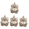 ibasenice 5 Pièces Oreiller De Poupée Couché Husky Peluche Loup Animal en Peluche Animaux en Peluche Jouet en Peluche Chien e