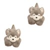 ibasenice 5 Pièces Oreiller De Poupée Couché Husky Peluche Loup Animal en Peluche Animaux en Peluche Jouet en Peluche Chien e