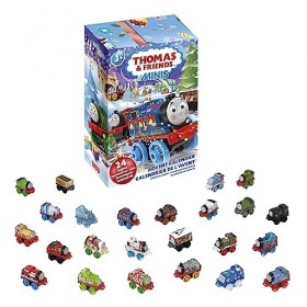 Thomas et ses Amis Calendrier de l’avent MINIS Cadeau de noël, avec 24 trains miniatures et véhicules pour enfants, HRF89