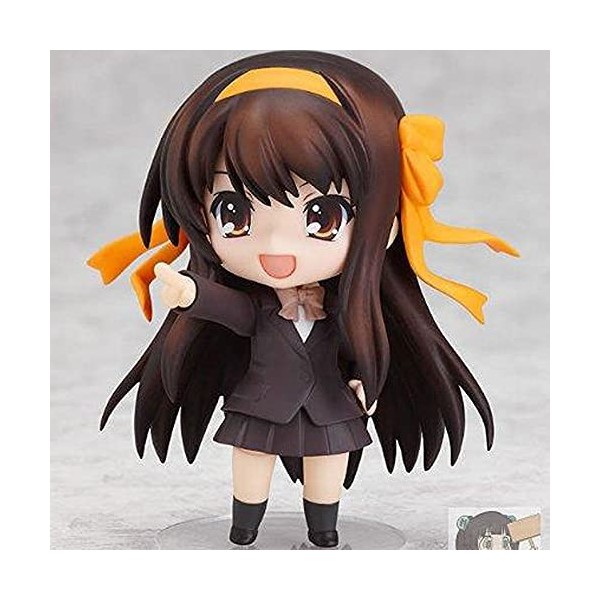 Poupée modèle Suzumiya Haruhi version Q, posture debout, lhéroïne du roman lumineux "Série Haruhi Suzumiya", longue ligne dr