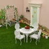 iLAND Meuble de jardin miniature pour maison de poupée 16 pièces 