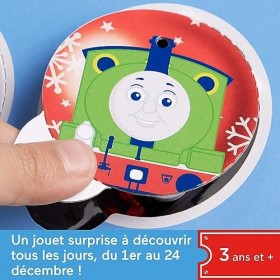 Thomas et ses Amis Calendrier de l’avent MINIS Cadeau de noël, avec 24&nbsp;trains miniatures et véhicules pour enfants, HRF89