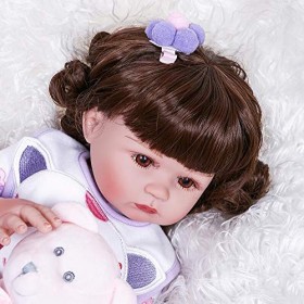 Poupées Reborn pour Tout-Petits, 48 cm 19" poupée bébé réaliste Faite à la Main, bébés Reborn réalistes Filles Belle Touche r