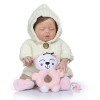 HAMIMI 50cm 20 Pouces Reborn Doll Corps en Silicone Souple Réaliste à La Main Poupée de Renaissance Réaliste pour 3-10 Cadeau