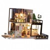 SaniMomo 1/20 miniature en bois avec éclairage LED pour maison de poupée