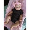 HAMIMI Reborn Baby Dolls Réaliste Fait Main Réaliste Corps en Silicone Souple 24 Pouces 60cm Corps en Tissu Doux comme Un Béb