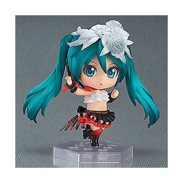 EASSL Poupée Nendoroid Hatsune Miku Mobile, du Chanteur virtuel Japonais, matériau PVC de 3,9 Pouces de Haut, y Compris la Ba