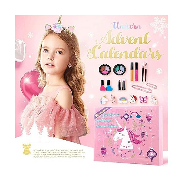 MJARTORIA Calendrier de lavent Maquillage Beauté pour Noël 2022 Calendrier de lavent pour Filles, Femmes, Beauté Maquillage