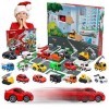 ONLYFUN Adventskalender 2023, Weihnachtskalender für Kinder - Auto Spielzeug aus hochwertiger Ferrolegierung - Geeignet für J