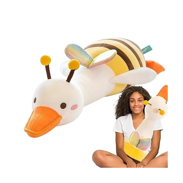 Koopty Jouet Canard Abeille | Jouet dabeille de Canard en Peluche pour Filles,Oreiller décoratif de Canard de Coussin dorne