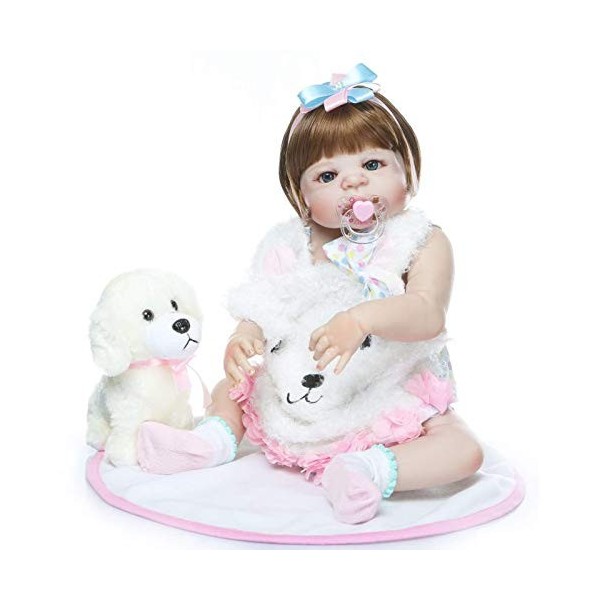 Poupée Bébé Reborn en Silicone Complet, Peau Blanche, Fille, Bébés Réalistes, 22 Pouces, 56 Cm, Princesse Réaliste, Jouet pou