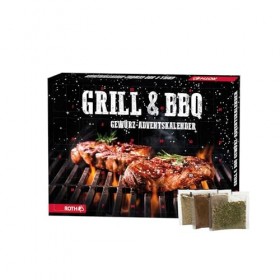 Roth Calendrier de lAvent Barbecue 2019 rempli de différentes épices et de Recettes Amusantes Assorties