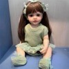 SOYEN Poupées renaissantes Brunes aux Cheveux Longs, à lémail Doux et Complet imitant Les poupées renaissantes pour bébés