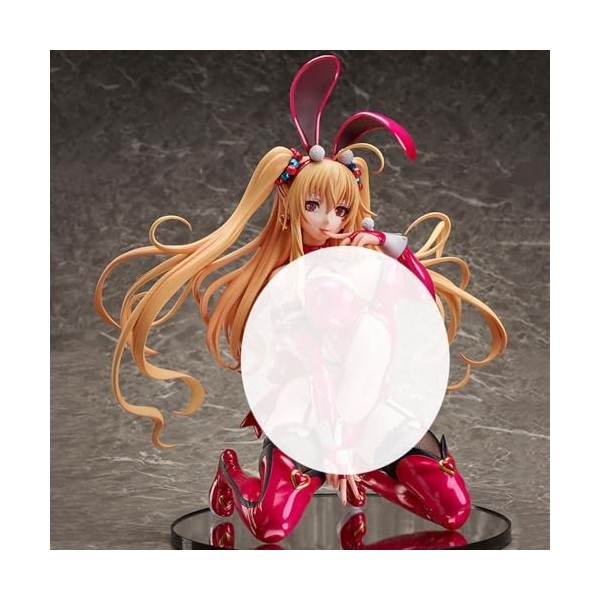 RoMuka Chiffre danime Caroline Yuri Bunny Ver. 1/4 Figurine complète Modèle de personnage danime Gros seins Poitrine souple