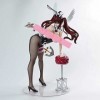 ROSSEV Figurine Waifu Mahou Shoujo Kuramoto Erika 1/4 Bunny Ver. Doux Poitrine Amovible Vêtements Debout Posture Mignon Poupé