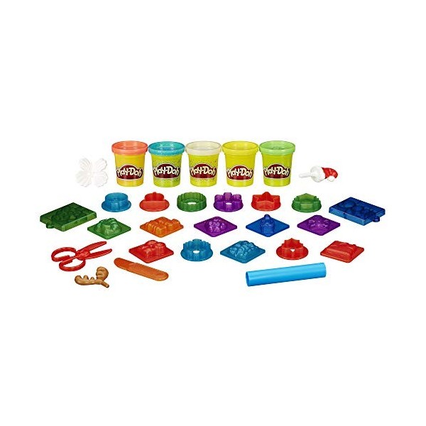 Play-Doh - B21999 – Jouet à modeler – Calendrier de lAvent de Noël – Comprend 5 pots de couleurs