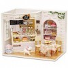 NXYDQ Maison de poupée Miniature avec des Meubles, Bricolage Maison de poupée Kit Plus étanche à la poussière et Music Moveme