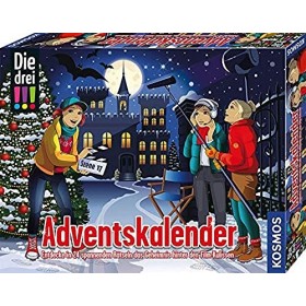 Kosmos 630577 Die drei !!! Adventskalender 2021, Entdecke das Geheimnis hinter den Film-Kulissen, löse spannende Rätsel, mit 