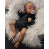 Reborn Dolls-20 Pouces Réaliste Bébé Poupée Garçon Corps en Tissu Doux, Les Yeux Fermés Les Nouveau-Nés Ressemblent À des Pou