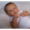 Reborn Baby Dolls 19 Pouces Preemie Bebe Réaliste Nouveau-Né Poupée avec Corps en Tissu Doux + Membres en Vinyle De Silicone 