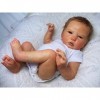 Reborn Baby Dolls 19 Pouces Preemie Bebe Réaliste Nouveau-Né Poupée avec Corps en Tissu Doux + Membres en Vinyle De Silicone 