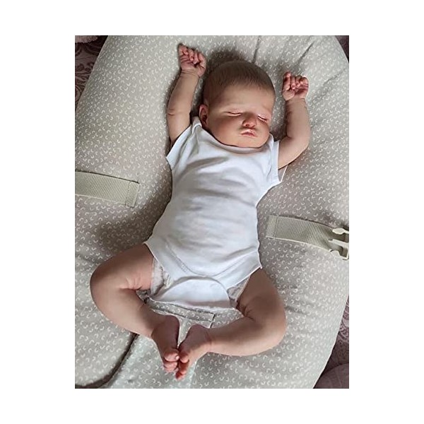 Reborn Bébé Poupées Garçon 20 en Dormant Nouveau-Né Bébé Poupée Ressemble À Un Vrai Bébé Corps en Tissu Doux + Membres en Vin