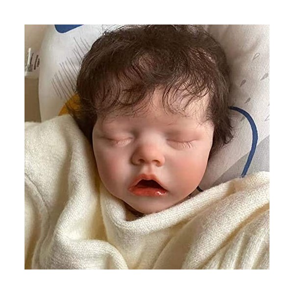 Reborn Baby Dolls Garçon 18 Pouces Poupée Nouveau-Né Réaliste Qui Ressemble À De Vraies Poupées en Silicone Souple en Vinyle 