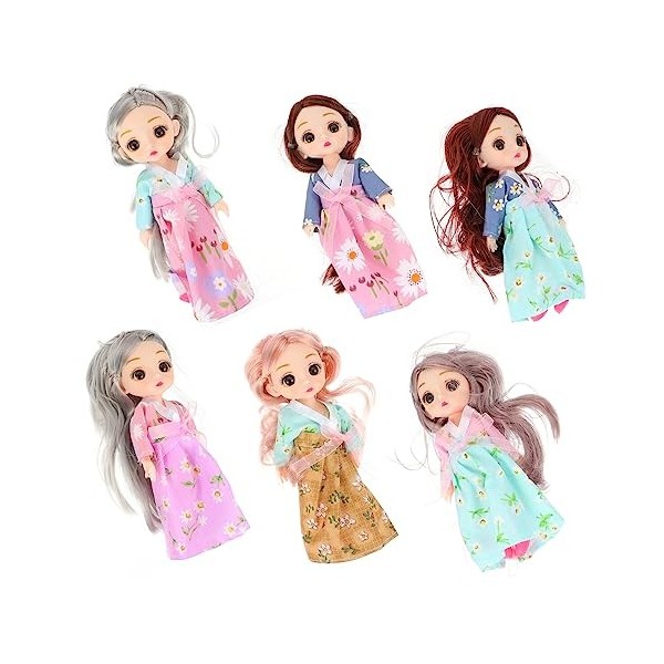 ibasenice 18 Pièces Jouets pour Filles Mini Poupées Fée Jouet Poupée Jouets DHabillage Bébé Poupées Vêtements Figurines dac