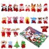 Toyvian Calendrier de lAvent avec 24 animaux en peluche, décorations de Noël, cadeaux pour garçons, filles, tout-petits