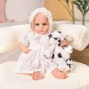 HLILY Reborn Baby Dolls, RéAliste Bebe Reborn Fille PoupéE Reborn, Cadeau danniversaire Jouet Nouveau-né, pour Les Enfants D