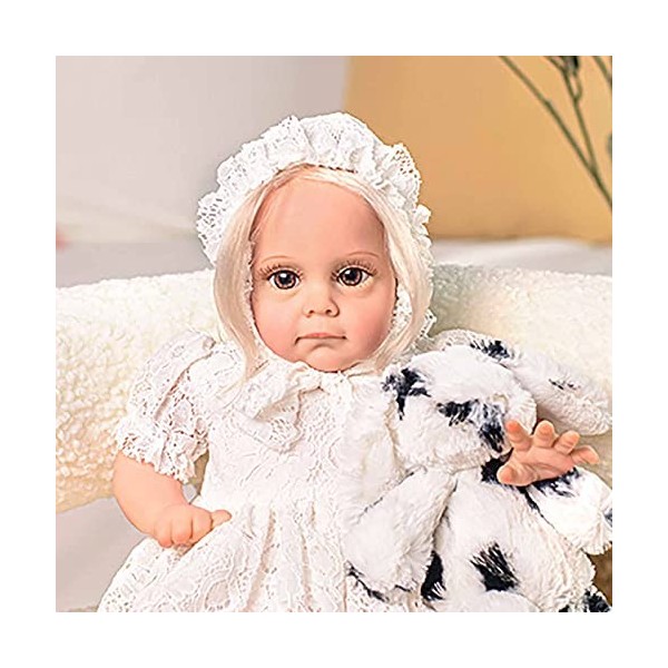 HLILY Reborn Baby Dolls, RéAliste Bebe Reborn Fille PoupéE Reborn, Cadeau danniversaire Jouet Nouveau-né, pour Les Enfants D