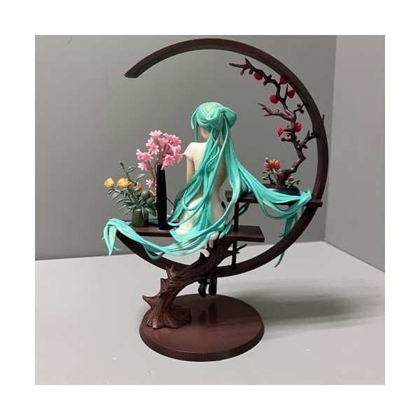 Hatsune Miku Princesse Hatsune Girl Cheongsam Figurine de poupée de style ancien | Position assise en PVC 25 cm Statique Inte