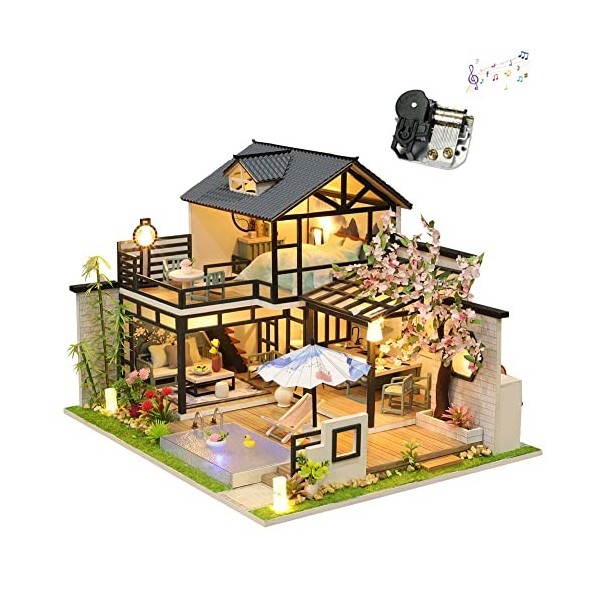 Kit de construction de maison de poupée miniature en bois 3D fait à la main de style loft modèle de mini maison pour fille ca