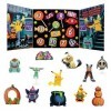 Bandai - Pokémon - Calendrier de lavent Halloween - 8 figurines Pokémon et 5 accessoires - Pikachu, Zorua, Malosse, Bulbizar