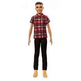 Barbie- Poupée-Ken Fashionistas-Tartan Tendance, FNH41