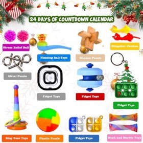 Calendrier de lAvent 2023 pour enfants, compte à rebours de 24 jours, avec jouets amusants, calendrier de lAvent pour garço