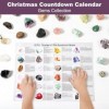 Calendrier de lAvent 2023 en cristal pour enfants – Calendrier de Noël 24 jours – Compte à rebours – Roches – Pour les amate