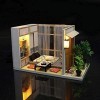 Kit de maison de poupée bricolage avec lumières LED Instrument de fête de bande miniature Modèle de meubles de maison de poup