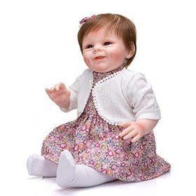 Nouveau 55CM Reborn bébé Shaya Souriant Visage Mignon bébé Fille poupée réaliste Doux au Toucher câlin Enfant en Bas âge Fill