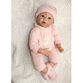 Poupée Bébé Reborn en Vinyle Et Silicone Souple, Jouets danniversaire pour Garçons Et Filles, 20-22 Pouces, 50-55Cm