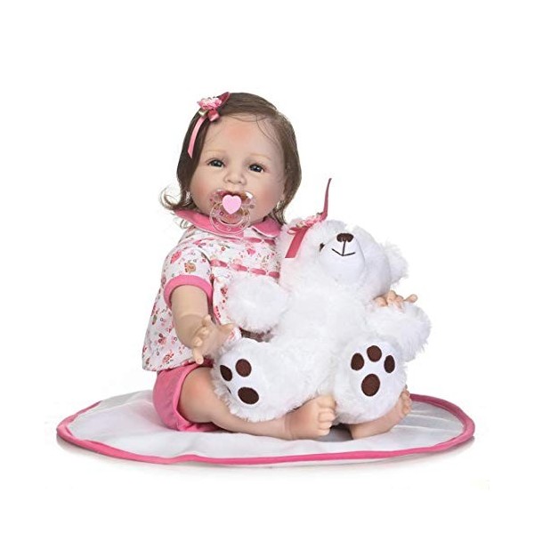 Poupées Bébé Reborn en Silicone Souple Et Vinyle, Jouets danniversaire pour Garçons Et Filles, 18-20 Pouces, 50-55Cm