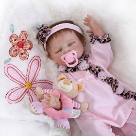 Poupée Bébé Reborn en Silicone Souple Et Vinyle, 20 Pouces, 50Cm, Bouche Magnétique, Jouet Réaliste pour Garçon Et Fille, Rob